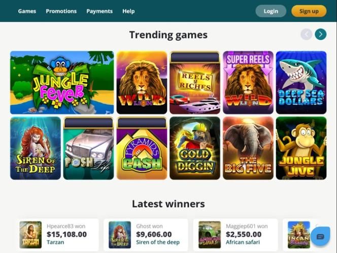 High Flyer Casino: screenshot of the casino site