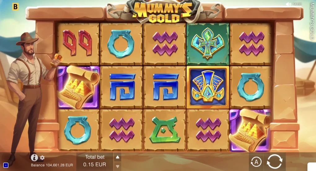 Mummys Gold Casino: screenshot of the casino site