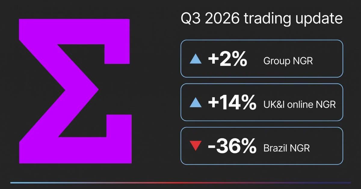 Entain posts 2% revenue growth in Q3 as UK strength offsets Brazil ban