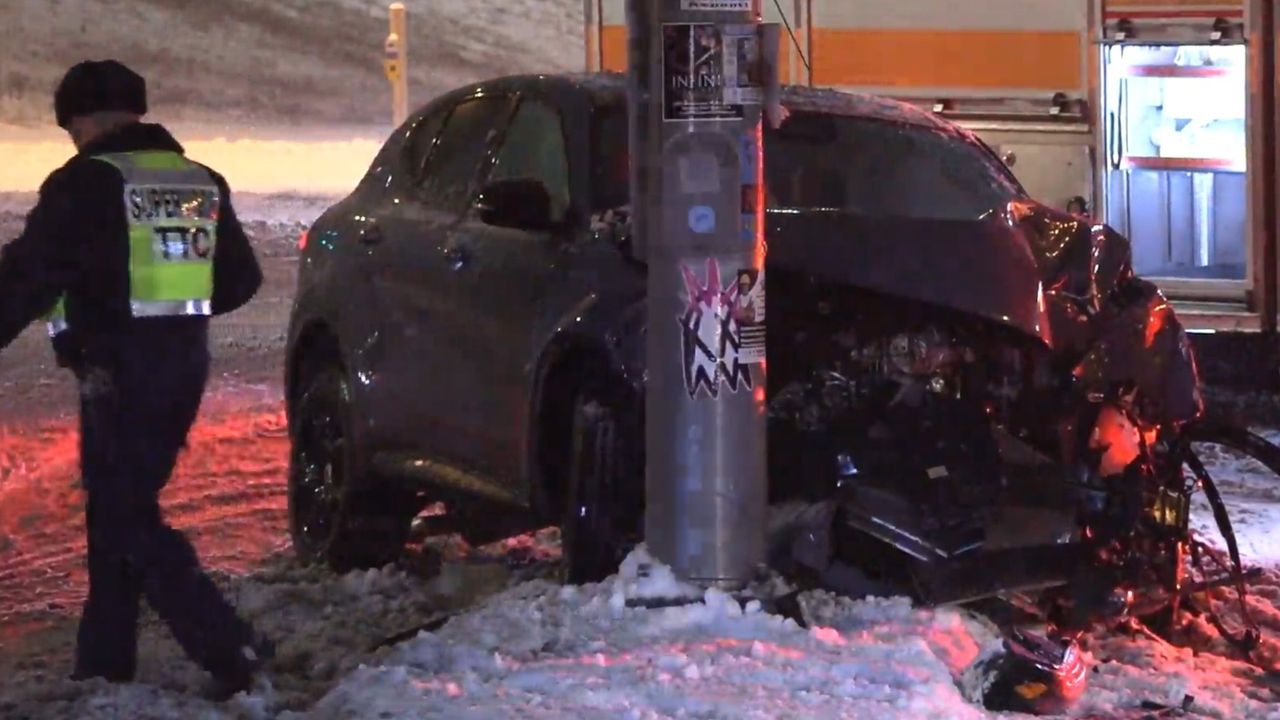 Two hospitalized after T-bone collision near Yorkdale Mall amid rainy conditions