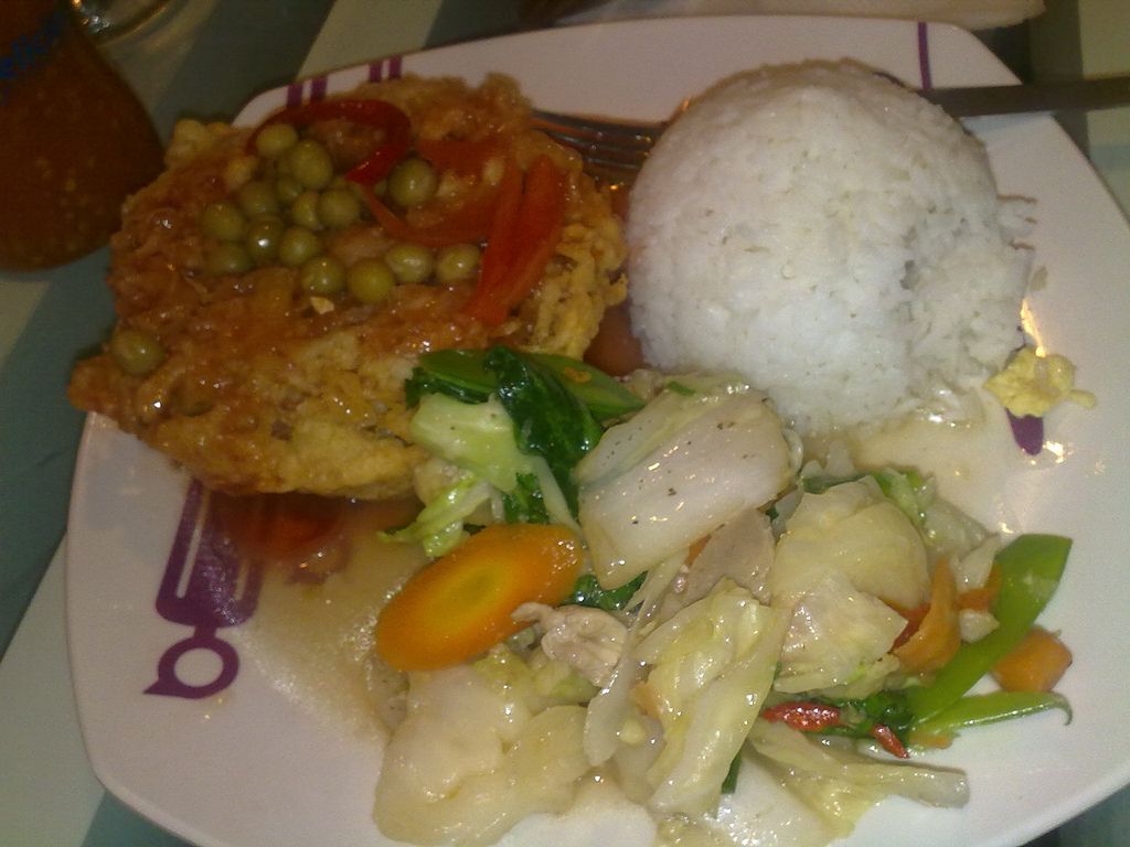 Egg foo young with rice