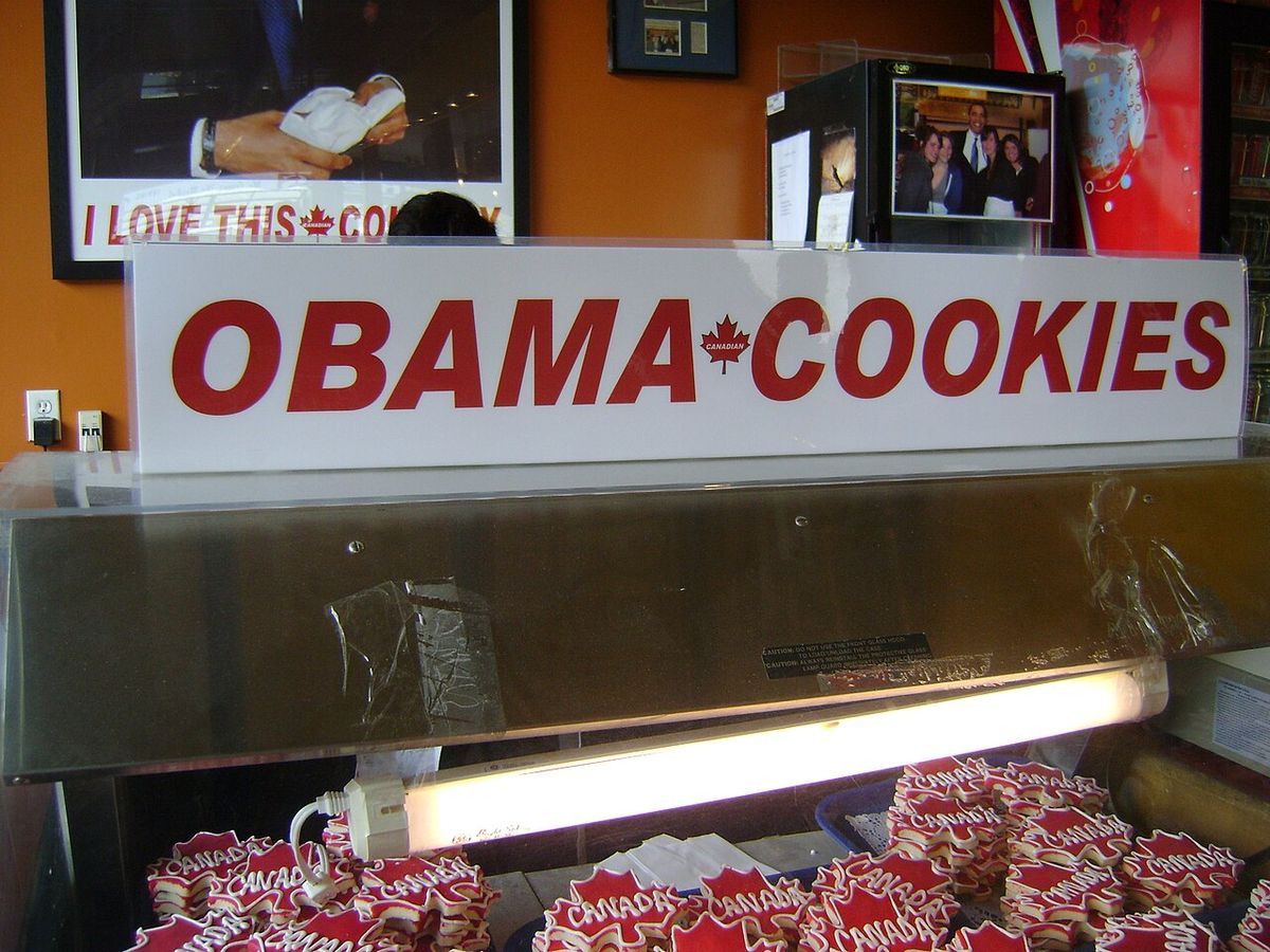 Obama cookies on sale at the ByWard Market in Ottawa