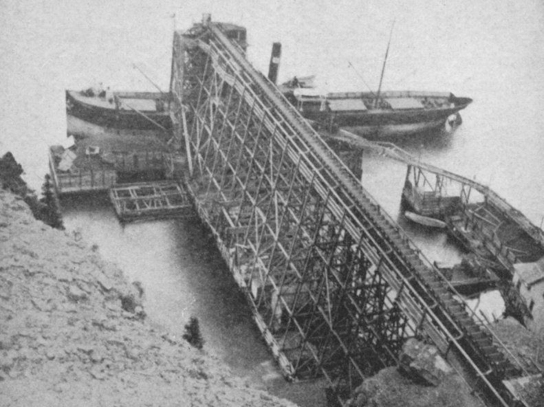 The loading pier at Bell Island, Conception Bay Newfoundland, ca 1903