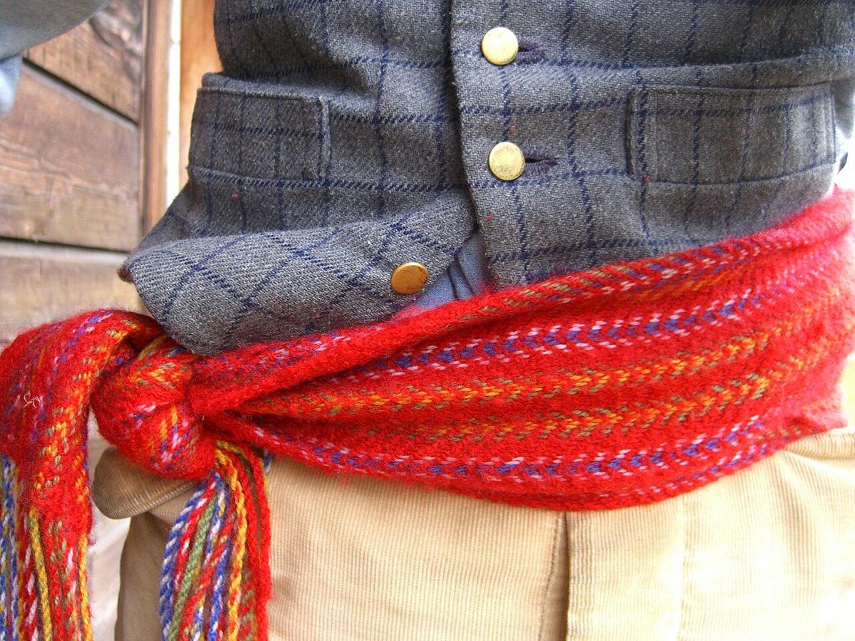 A ceinture fléchée at Fort Langley National Historic Site