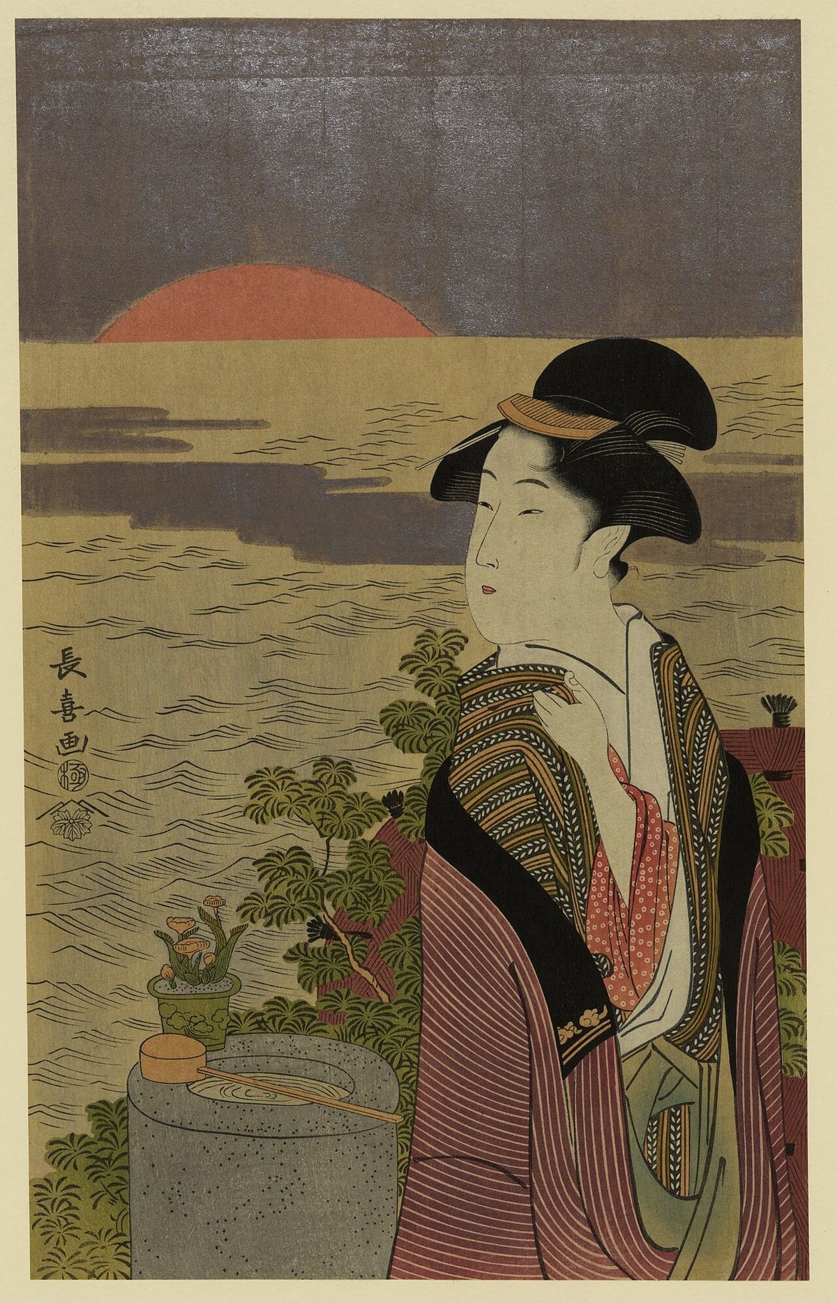 Japanese ukiyo-e full-colour woodblock print