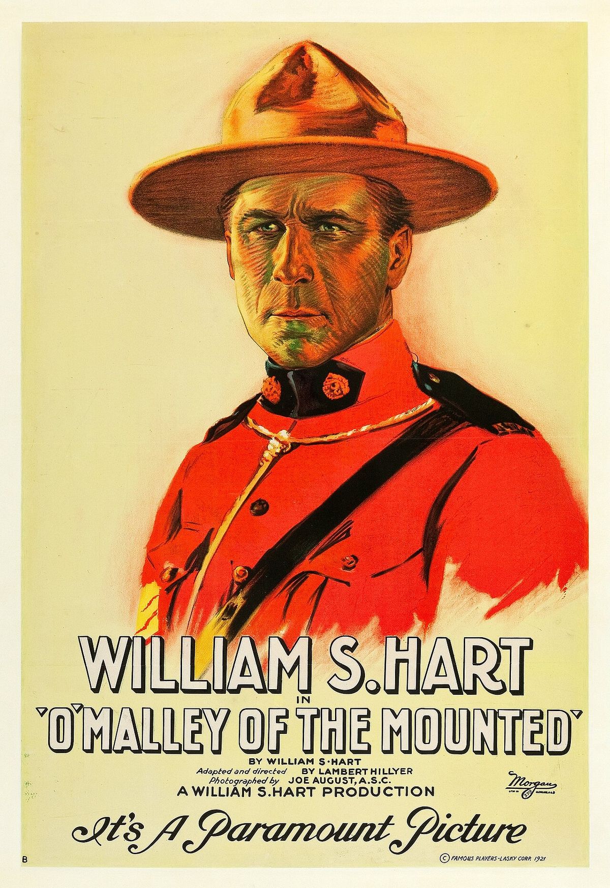 Poster for the 1921 film O'Malley of the Mounted