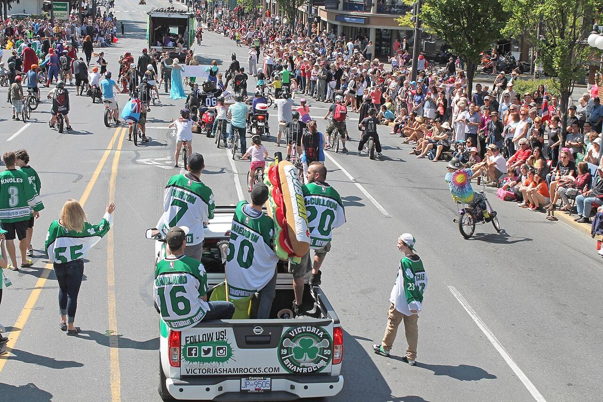 From the Victoria Shamrocks float. 18 May 2015.