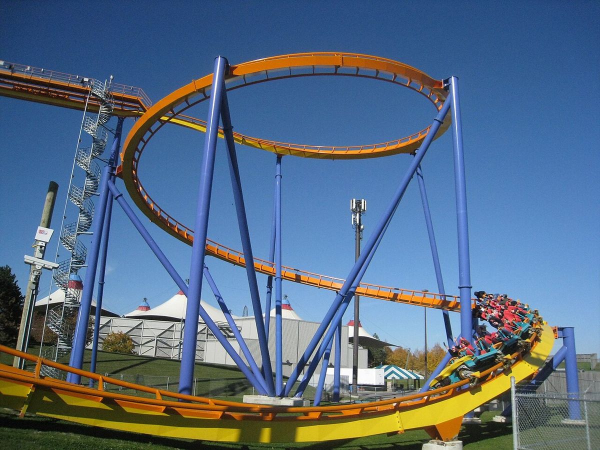 View of Behemoth's downward 540-degree helix