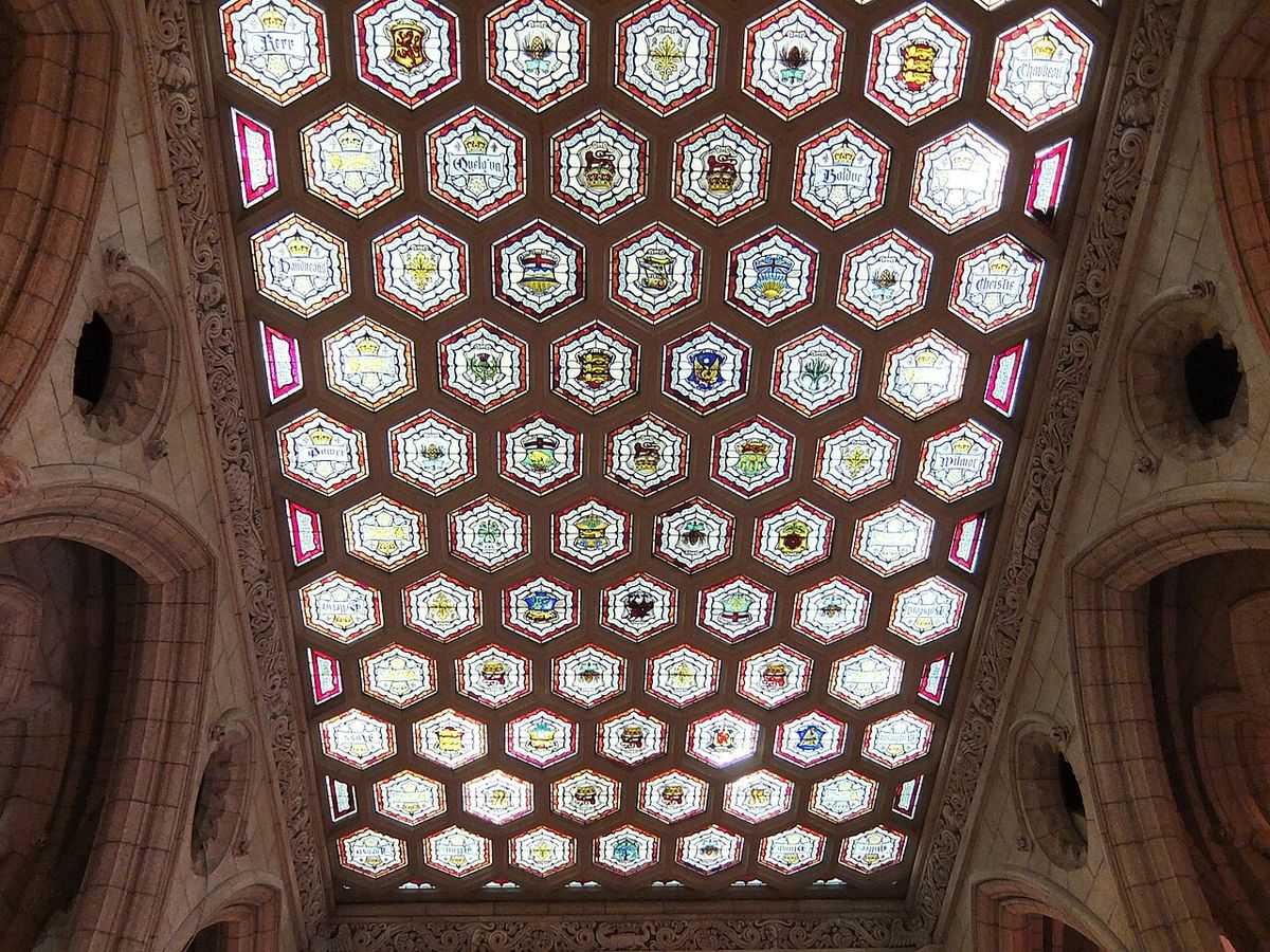 Another look at the interesting ceiling detail of the central lobby of the Canada Parliament central block in Ottawa. It gave the whole lobb