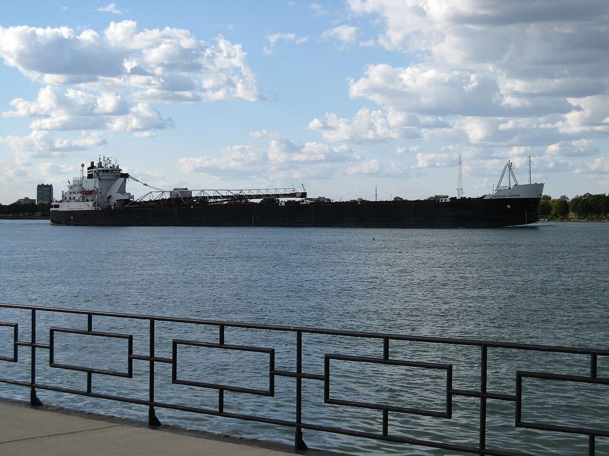 American Courage upbound Detroit River