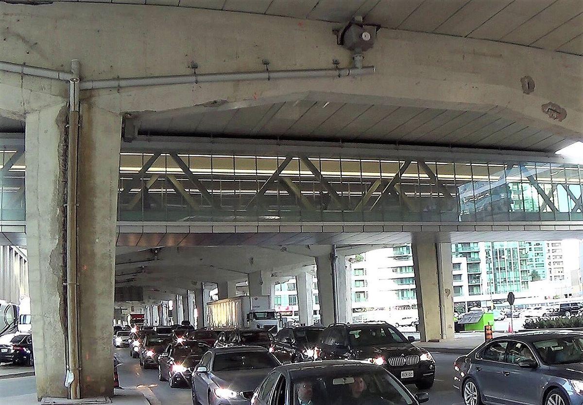 PATH walkway under the Gardiner Expressway